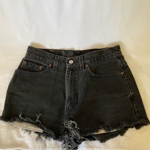 Vintage Levi’s Black Jean Shorts